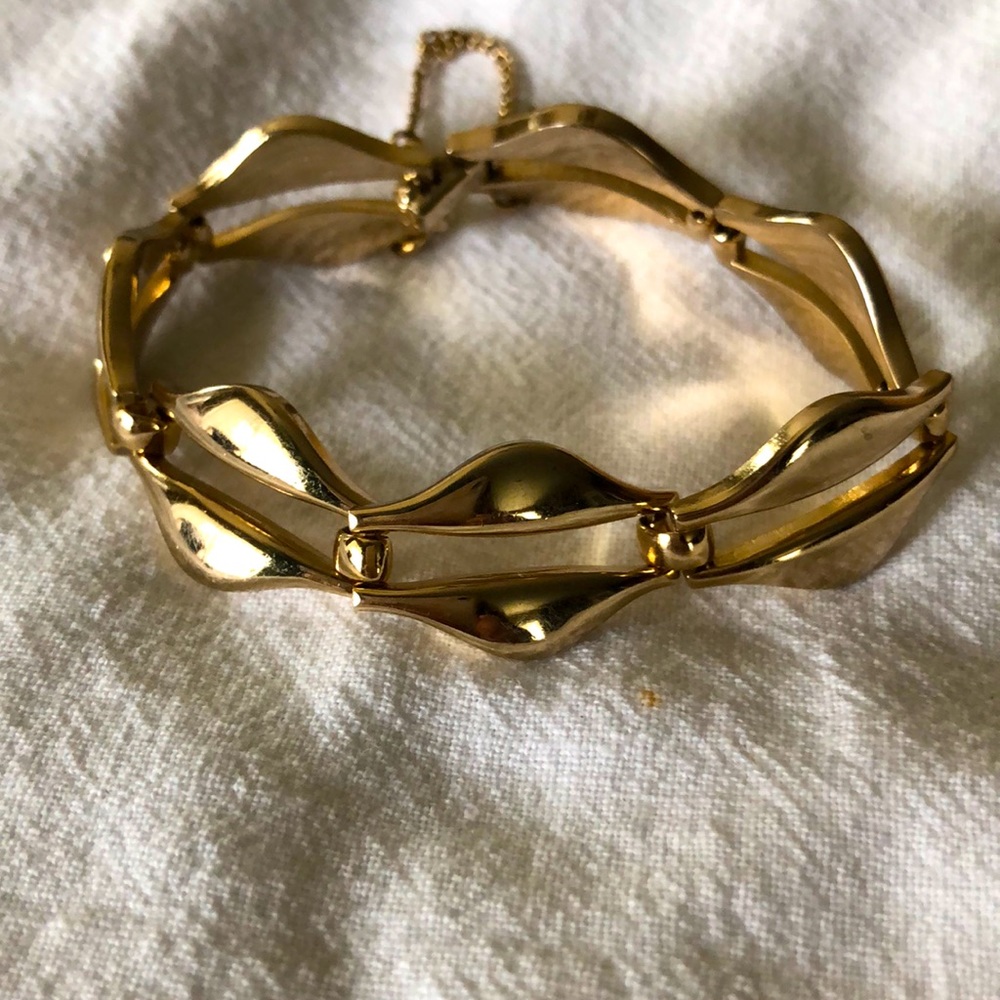 Monet signed gold tone bracelet